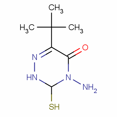 4-氨基-6-叔丁基-3,4-二氢-3-疏基-1,2,4-噻嗪-5(2H)-酮结构式_59742-87-9结构式