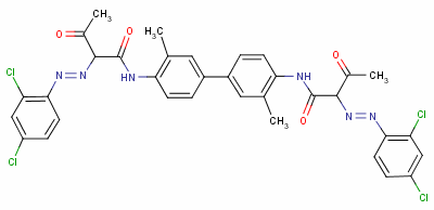 Butanamide, n,n-(3,3-dimethyl[1,1- biphenyl]-4,4-diyl)bis[2-[(2,4-dichlorophenyl)azo ]-3-oxo- Structure,5979-28-2Structure