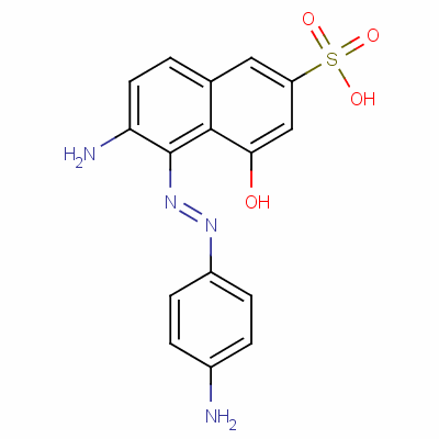 6-氨基-5-[(4-氨基苯基)氮杂]-4-羟基萘-2-磺酸结构式_59836-94-1结构式