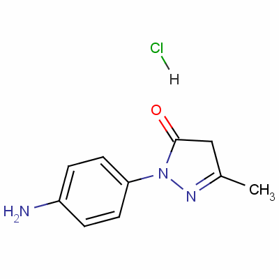 2-(4-氨基苯基)-5-甲基-2,4-二氫-3h-吡唑-3-酮鹽酸鹽結構式_59994-27