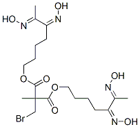 Bromomethyl (methyl)malonic acid bis[5,6-bis(hydroxyimino)heptyl ] ester Structure,60004-38-8Structure