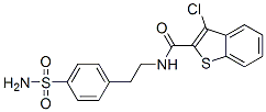 (9ci)-n-[2-[4-(氨基磺酰基)苯基]乙基]-3-氯-苯并[b]噻吩-2-羧酰胺结构式_600122-24-5结构式