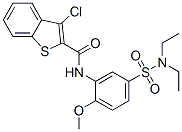 (9ci)-3-氯-n-[5-[(二乙基氨基)磺酰基]-2-甲氧基苯基]-苯并[b]噻吩-2-羧酰胺结构式_600122-32-5结构式