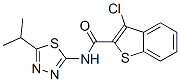 (9ci)-3-氯-n-[5-(1-甲基乙基)-1,3,4-噻二唑-2-基]-苯并[b]噻吩-2-羧酰胺结构式_600122-40-5结构式