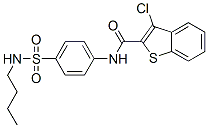 (9ci)-n-[4-[(丁基氨基)磺酰基]苯基]-3-氯-苯并[b]噻吩-2-羧酰胺结构式_600122-47-2结构式