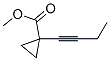 Cyclopropanecarboxylic acid,1-(1-butynyl)-,methyl ester (9ci) Structure,60042-80-0Structure