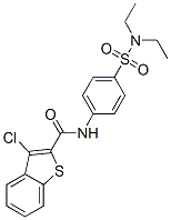 (9ci)-3-氯-n-[4-[(二乙基氨基)磺酰基]苯基]-苯并[b]噻吩-2-羧酰胺结构式_600640-87-7结构式