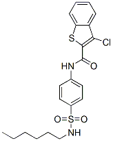 (9ci)-3-氯-n-[4-[(己基氨基)磺酰基]苯基]-苯并[b]噻吩-2-羧酰胺结构式_600640-88-8结构式