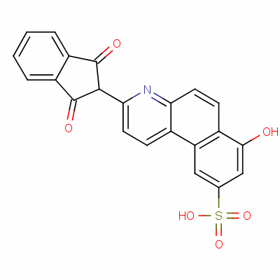 3-(2,3-Dihydro-1,3-dioxo-1h-inden-2-yl)-7-hydroxybenzo[f]quinoline-9-sulphonic acid Structure,60077-42-1Structure