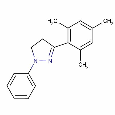 4,5-Dihydro-1-phenyl-3-(2,4,6-trimethylphenyl)-1h-pyrazole Structure,60078-97-9Structure