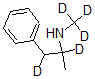 alpha-甲基-N-(甲基-D3)-苯乙烷-alpha,beta-D2-胺结构式_60124-88-1结构式