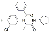 (S)-(9CI)-N-(3-氯-4-氟苯基)-N-[1-甲基-2-氧代-2-(1-吡咯烷氨基)乙基]-苯甲酰胺结构式_60143-15-9结构式