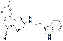 (9ci)-2-[(3-氰基-7-甲基-2-喹啉)硫代]-n-[2-(1H-吲哚-3-基)乙基]-乙酰胺结构式_602263-49-0结构式