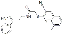 (9ci)-2-[(3-氰基-8-甲基-2-喹啉)硫代]-n-[2-(1H-吲哚-3-基)乙基]-乙酰胺结构式_602264-07-3结构式