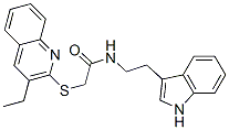 (9ci)-2-[(3-乙基-2-喹啉)硫代]-n-[2-(1H-吲哚-3-基)乙基]-乙酰胺结构式_602266-87-5结构式