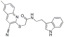 (9ci)-2-[(3-氰基-6-甲基-2-喹啉)硫代]-n-[2-(1H-吲哚-3-基)乙基]-乙酰胺结构式_602294-12-2结构式