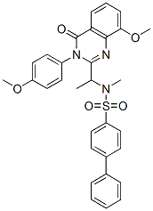 n-[1-[3,4-二氢-8-甲氧基-3-(4-甲氧基苯基)-4-氧代-2-喹唑啉yl]乙基]-n-甲基-[1,1-联苯]-4-磺酰胺结构式_602315-90-2结构式