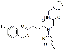 (9ci)-n-[(4-氟苯基)甲基]-n-(5-甲基-3-异噁唑基)-n-[2-氧代-2-[[(四氢-2-呋喃)甲基]氨基]乙基]-丁烷二酰胺结构式_602322-15-6结构式