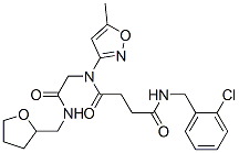 (9ci)-n-[(2-氯苯基)甲基]-n-(5-甲基-3-异噁唑基)-n-[2-氧代-2-[[(四氢-2-呋喃)甲基]氨基]乙基]-丁烷二酰胺结构式_602322-16-7结构式