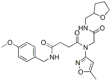 (9ci)-n-[(4-甲氧基苯基)甲基]-n-(5-甲基-3-异噁唑基)-n-[2-氧代-2-[[(四氢-2-呋喃)甲基]氨基]乙基]-丁烷二酰胺结构式_602322-17-8结构式