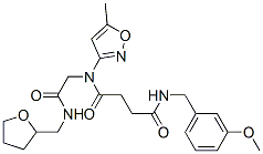 (9ci)-n-[(3-甲氧基苯基)甲基]-n-(5-甲基-3-异噁唑基)-n-[2-氧代-2-[[(四氢-2-呋喃)甲基]氨基]乙基]-丁烷二酰胺结构式_602322-41-8结构式