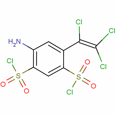 4-氨基-6-(三氯乙烯基)苯-1,3-二磺酰基二氯结构式_60285-85-0结构式