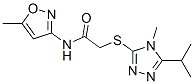 (9ci)-n-(5-甲基-3-异噁唑基)-2-[[4-甲基-5-(1-甲基乙基)-4H-1,2,4-噻唑-3-基]硫代]-乙酰胺结构式_603072-77-1结构式