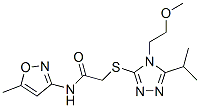 Acetamide, 2-[[4-(2-methoxyethyl)-5-(1-methylethyl)-4h-1,2,4-triazol-3-yl]thio]-n-(5-methyl-3-isoxazolyl)-(9ci) Structure,603072-78-2Structure