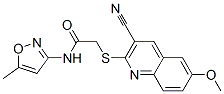 (9ci)-2-[(3-氰基-6-甲氧基-2-喹啉)硫代]-n-(5-甲基-3-异噁唑基)-乙酰胺结构式_603074-73-3结构式