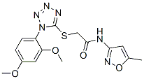 (9ci)-2-[[1-(2,4-二甲氧基苯基)-1H-四唑-5-基]硫代]-n-(5-甲基-3-异噁唑基)-乙酰胺结构式_603079-55-6结构式