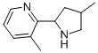 (9CI)-3-甲基-2-(4-甲基-2-吡咯烷)-吡啶结构式_603089-96-9结构式