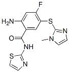 2-氨基-4-氟-5-(1-甲基-1H-咪唑-2-磺酰基)-N-噻唑-2-苯甲酰胺结构式_603107-76-2结构式