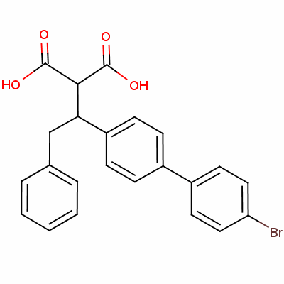 [1-(4’-Bromo[1,1’-biphenyl ]-4-yl)-2-phenylethyl ]malonic acid Structure,60313-47-5Structure