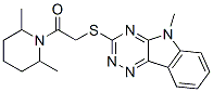 (9ci)-2,6-二甲基-1-[[(5-甲基-5H-1,2,4-噻嗪并[5,6-b]吲哚-3-基)硫代]乙酰基]-哌啶结构式_603946-12-9结构式