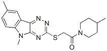 (9ci)-1-[[(5,8-二甲基-5H-1,2,4-噻嗪并[5,6-b]吲哚-3-基)硫代]乙酰基]-4-甲基-哌啶结构式_603946-47-0结构式