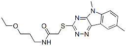 Acetamide, 2-[(5,8-dimethyl-5h-1,2,4-triazino[5,6-b]indol-3-yl)thio]-n-(3-ethoxypropyl)-(9ci) Structure,603946-53-8Structure