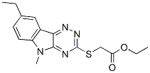 (9ci)-[(8-乙基-5-甲基-5H-1,2,4-噻嗪并[5,6-b]吲哚-3-基)硫代]-乙酸乙酯结构式_603946-62-9结构式