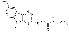 (9ci)-2-[(8-乙基-5-甲基-5H-1,2,4-噻嗪并[5,6-b]吲哚-3-基)硫代]-n-2-丙烯基-乙酰胺结构式_603946-68-5结构式