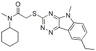 Acetamide, n-cyclohexyl-2-[(8-ethyl-5-methyl-5h-1,2,4-triazino[5,6-b]indol-3-yl)thio]-n-methyl-(9ci) Structure,603946-73-2Structure