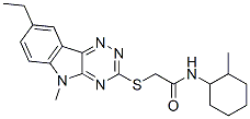 (9ci)-2-[(8-乙基-5-甲基-5H-1,2,4-噻嗪并[5,6-b]吲哚-3-基)硫代]-n-(2-甲基环己基)-乙酰胺结构式_603946-74-3结构式