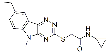 Acetamide, n-cyclopropyl-2-[(8-ethyl-5-methyl-5h-1,2,4-triazino[5,6-b]indol-3-yl)thio]-(9ci) Structure,603946-77-6Structure