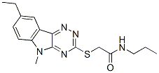 (9ci)-2-[(8-乙基-5-甲基-5H-1,2,4-噻嗪并[5,6-b]吲哚-3-基)硫代]-n-丙基-乙酰胺结构式_603946-78-7结构式