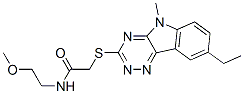 (9ci)-2-[(8-乙基-5-甲基-5H-1,2,4-噻嗪并[5,6-b]吲哚-3-基)硫代]-n-(2-甲氧基乙基)-乙酰胺结构式_603946-80-1结构式