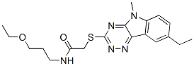 (9ci)-n-(3-乙氧基丙基)-2-[(8-乙基-5-甲基-5H-1,2,4-噻嗪并[5,6-b]吲哚-3-基)硫代]-乙酰胺结构式_603946-81-2结构式