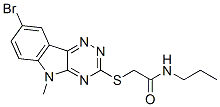 Acetamide, 2-[(8-bromo-5-methyl-5h-1,2,4-triazino[5,6-b]indol-3-yl)thio]-n-propyl-(9ci) Structure,603947-09-7Structure