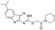 Piperidine, 1-[[[8-(1-methylethyl)-2h-1,2,4-triazino[5,6-b]indol-3-yl]thio]acetyl]-(9ci) Structure,603947-17-7Structure