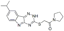 (9CI)-1-[[[8-(1-甲基乙基)-2H-1,2,4-噻嗪并[5,6-b]吲哚-3-基]硫代]乙酰基]-吡咯烷结构式_603947-23-5结构式