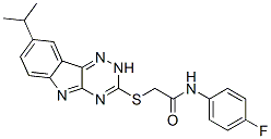 (9ci)-n-(4-氟苯基)-2-[[8-(1-甲基乙基)-2H-1,2,4-噻嗪并[5,6-b]吲哚-3-基]硫代]-乙酰胺结构式_603947-27-9结构式