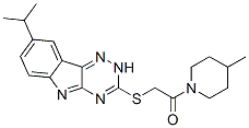 (9ci)-4-甲基-1-[[[8-(1-甲基乙基)-2H-1,2,4-噻嗪并[5,6-b]吲哚-3-基]硫代]乙酰基]-哌啶结构式_603947-29-1结构式