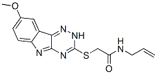 (9ci)-2-[(8-甲氧基-2H-1,2,4-噻嗪并[5,6-b]吲哚-3-基)硫代]-n-2-丙烯基-乙酰胺结构式_603947-43-9结构式